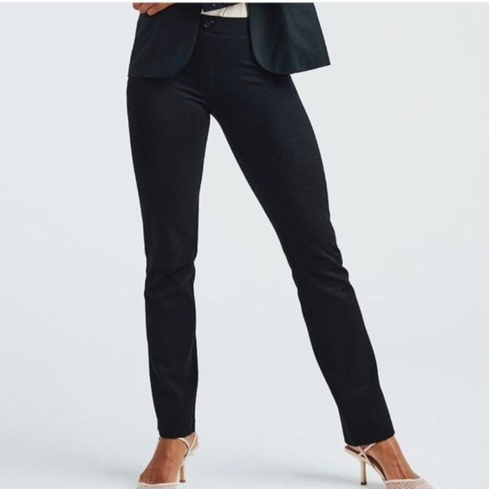 BetaBrand Straight-Leg Two-Pocket Dress Pant Yoga Pant Size Medium Petite